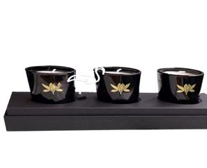 Conjunto de caixas de presente de 3 velas de velas VIP VIP COLLECTION C Decoração da casa Xmas presente9145911