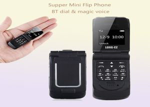 Original Longcz J9 066Quot kleinste Handys Mini Flip Mobiltelefon Wireless Bluetooth Dialer FM Magic Voice Hands Earp8272928