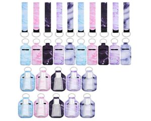 Keychains 30 stycken Travel Bottle Keychain Holder Chapstick Reusable Containers Set With Wristlet Lanyards1227224