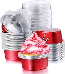 Andra Bakeware Birthday Party Mother039S Day Pudding Cup Heart Shaped Cake Pan Tools Cupcake With Lid Baking Pans226S9558473