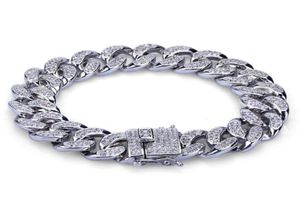 Fashion Gold Color Plated Micro Pave Cubic Zircon Bracelet All Iced Out New night club men braclets hip hop bracelets2170579