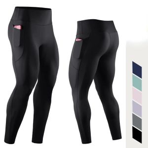 Hosenkompressionsgänge Sport Strumpfhose Tasche hohe Taille Fitnesshosen um atmungsaktives hoher elastisches Nackt fühlen nahtlose Hosen