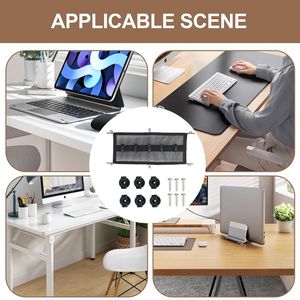 Cable Management Net Under Table Net Wire Organizer Large Capacity Flexible Adjustable Privacy Under Desk Mesh Cord Organizer