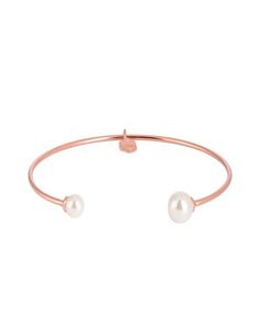 10PCSet Fashion Elegancka błyszcząca różowe złoto otwarta bransoletka dla kobiet biżuteria bransoletki perłowej 2735170