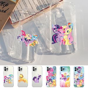 My P-Ponys L-Little Phone Case för iPhone 14 13 12 11 Pro Max Mini X Xs XR 6 7 8 Plus SE 2020 Transparent fodral