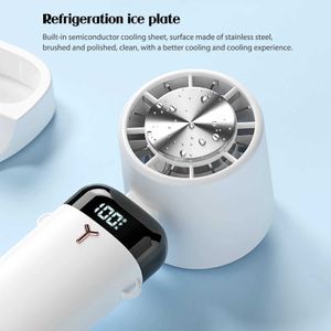 Electric Fans USB Electric Fan Digital Display 3600mAh Cooling Fan Mini 3-Speed Wind Mute Detachable Phone Holder Base Folding Fan for Home