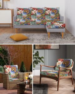 Bohemian Mandala Blume Elastic Sofa Slippcover Couch Couch Protector für Wohnzimmer Hotel Büro Abnehmbares Sofa Cover