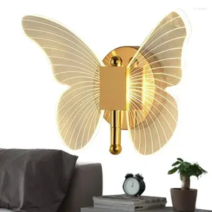 Luzes noturnas Butterfly Light Led Wall Bedside Borned Lamp Indoor para o quarto Hall de restaurante