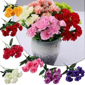 Decorative Flowers 1pc Artificial Carnation Plants For Interiors Outdoor Garden Silk Cloth Party Accessories Home Decor Festival Ornaments