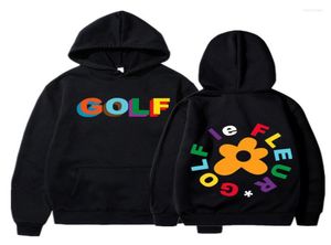 Erkek Hoodies Sweatshirts Tyler Yaratıcı Çift Taraflı Baskı Çiçek Skate Harajuku Erkek Kadın Hip Hop Japon Trailsuitmen's7181173