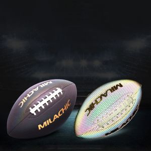 Rugby Storlek 9 6 3 American Football Rugby Ball Footbll Competition Training Practice Rugby Ball Team Sports Reflective Rugby Football