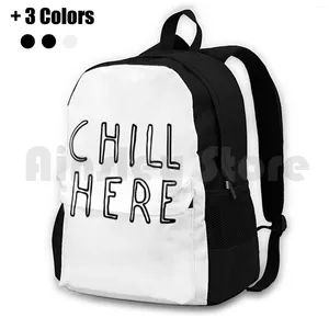 Backpack Chill Here Outdoor Hiking Riding Climbing Sports Bag Hey Brandon What You Got On Sweethar College Apartment Dorm Frat