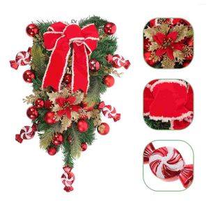 Fiori decorativi Scala di Natale a sospensione Bowknot Galleggine Swag Swag Swag