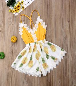 Neonato bambino estivo vestiti estivi in pizzo fiore pagliaccetto da tuta da tuta outfits4379049