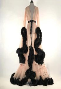 New Winter Sexy Faux Fur Lady Sleepwear Women Bathrobe Sheer Nightgown Wraps Robe Prom Bridesmaid Shawl1673519