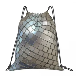 Backpack Shiny Silver Disco Ball Stackpacks borse da coana portatili borse tasca per le borse sportive per la scuola di viaggio