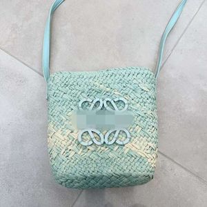 Designer -Bag Mode Lafite Gras gewebtes Bag Damen gefaltet Cloud Hollow Pure Handmade New Beach Bucket Phone