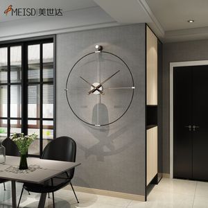 NOVO RELÓGIO DE PALAVRA DE RELÓGIO DE FERRO PRADEIRO Home Decoration Office Grandes relógios de parede montados relógios de mudo europeu Modern Design Hanging Watches Z12284Q