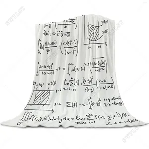 Blankets Physics Science Academic Algebra Formula Flannel Blanket For Bed Sofa Portable Soft Fleece Throw Funny Plush Bedspreads King
