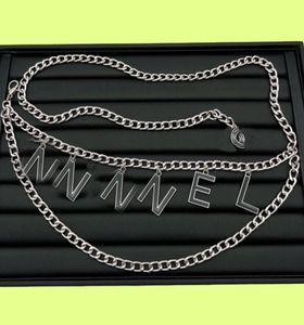 Kobiety Złote Chains Paski List Projektanci mody Pas Srebrny Link Luksusowy łańcuch w talii Women Metal Akcesoria w pasie Gird8714329