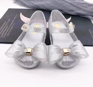 Mini Summer Baby Girl Sandals Bowtie Buty Pvc Skórzane małe dzieci Sandały Księżniczki Bue Y2001039644783