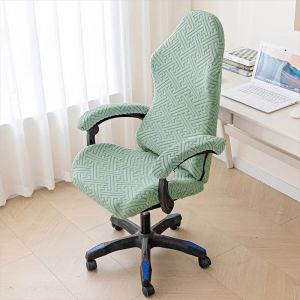 Thicken Jacquard Office Chair Cover Washable Computer Chair Seat Case Elastic Gaming Boss Chair Protector with Armrest Cover