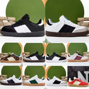 Scarpe per bambini ssambas che gestisce sneaker da ragazzi leopardo bambini giovani gum gum casual scarpa da scarpe rossa rossa pony nuvola nera crema bianca core core ragazze verdi eur euro 24-35