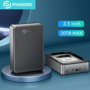 Depolama Phixero Network Ekli Depolama 3,5 inç SATA sabit disk muhafazası NAS Özel Bulut Depolama Otomatik Yedekleme Uzaktan Erişim