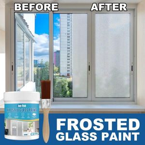 Adesivos de janela 100g de revestimento de vidro fosco por porta doméstica com pincel de banheiro blecaute de privacidade o h6y9