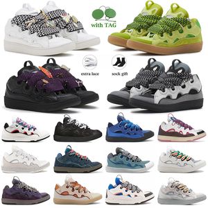 Lavines Shoes Navy Burgundy Dress Shoes Fashion Designer Light Green Ocean Blue Men Women Trainers Ribbons Silk Curb Sneakers Daily Outfit School Travel