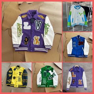 2024ss new Letterman Jacket L Vintage Bomber Coats 11 Letter Embroidery Autumn Men Baseball Jackets Hip Hop Loose Varsity High quality