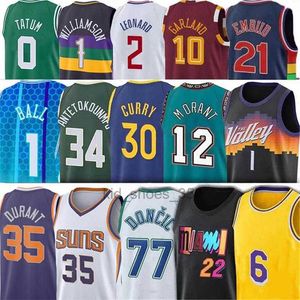 Stephen 30 Curry Durant 35 Kevin Basketball Giannis James Harden Luka Embiid Garland Jimmy Butler Ja Booker Trikots Morant Lamelo Shirt