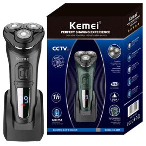 Aklıca yüzen bıçak ve baş ıslak kuru elektrikli tıraş makinesi Erkekler için sakal elektrikli tıraş ticareti LCD ekran yüz tıraş makinesi şarj edilebilir