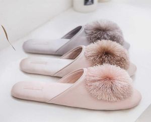 Women House Slippers 2020 Slides Memory Slip-On Comfort Tassel Pom-Pom Home Shoes Wedding Bedroom Non-Slip Indoor X09256784708