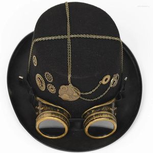 Berets Wide Brims Hat Women Costume Steampunk Cosplay Party Props Retro Top