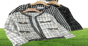 Terno jaqueta mulher feminino tweed jaqueta vintage maike taper blazer femme feminino casaco festival S08105224116