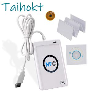 Yüzükler NFC Akıllı Kart Okuyucu 13.56MHz Tag Duplicator 1K S50 Anahtar Fotokopi RFID Rozeti Klon ACR122U Programcı CUID/FUID KEYCHAIN ​​YAZDIR