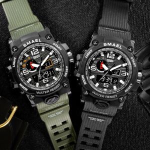 Uhren neue Smael Modes Herren Digital Sport Watch Männer LED wasserdichte Quartz Uhren Top -Marke Chrono Count männliche Armbanduhren