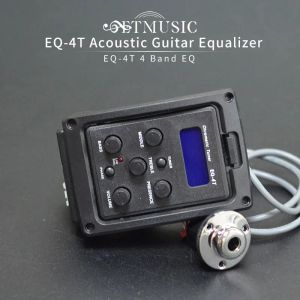 Cables EQ4T 4 Band Acoustic Guitar Preamp Electric Guitar Eq Equalizer Acoustic Guitar Preamp EQ Pickup With Tuner