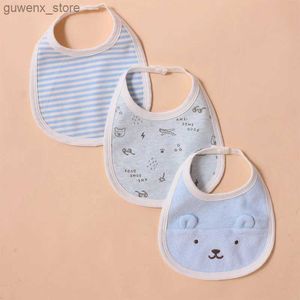 Bibs Burp Cloths Baby saliva towel baby bib cotton supplies complementary food waterproof anti-vomiting milk newborn cute eating bib Y240412