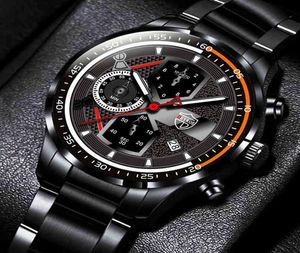 Se män 2022 Fashion Men Sport Watch Luxury Men Busins ​​Stainls Steel Quartz Luminous Clock Date Man Casual Leather3384488