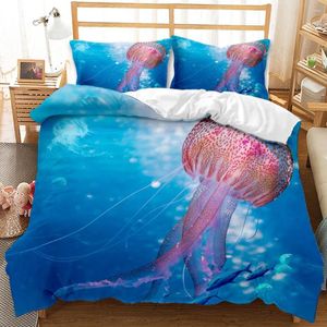 寝具セットピンクのクラゲのセット羽毛布団枕カバーカバー