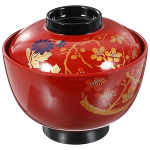 Dinnerware Sets Japanese Soup Bowls Covered Rice Container Exquisite Melamine Convenient Rices Dining Room