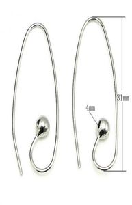 10pcslot 925 Sterling Silver Earring Hooks Clasps Hitta komponenter för DIY Craft Jewelry Gift 08x4x12x30mm WP0687338809