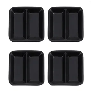 Plates 4pcs Melamine Dipping Dish Sets Porcelain Dip Soy Sauce Dishes For Sushi