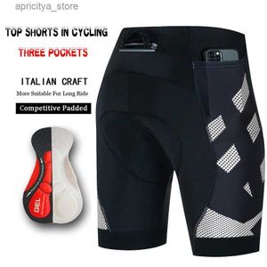 Shorts Cycling Shorts Bike Man Man Cycling Bibs Shorts Mins 3 Pockets Bicyc Pants Mtb Bretels Equipaggiamento Short Mens 2023 Summer Sports Bibs L48