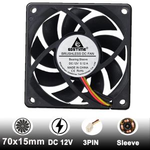 Cooling 2st 7cm 70mm 7015 DC 12V 3PIN 70x70x15mm Fan PC Laptop Industrial Cooling Fan Chassis CPU Cooler