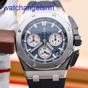 Orologio da polso di cristallo AP Royal Oak Offshore Series 43mm diametro Titanio Metal Mechanical Mechanical Mens Watch Luxury Watch 26420Ti