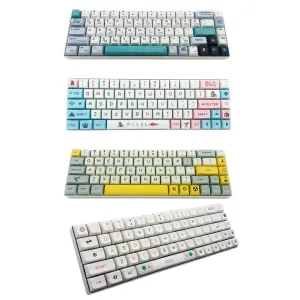 Accessories PBT Keycaps Custom Japanese Anime White Key Caps Set for Mechanical Keyboard Gaming 61 gk61 Cherry MX Switch Keycap