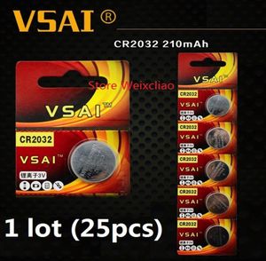 25pcs 1 lot CR2032 3V lithium li ion button cell battery CR 2032 3 Volt liion coin batteries VSAI 26714938527